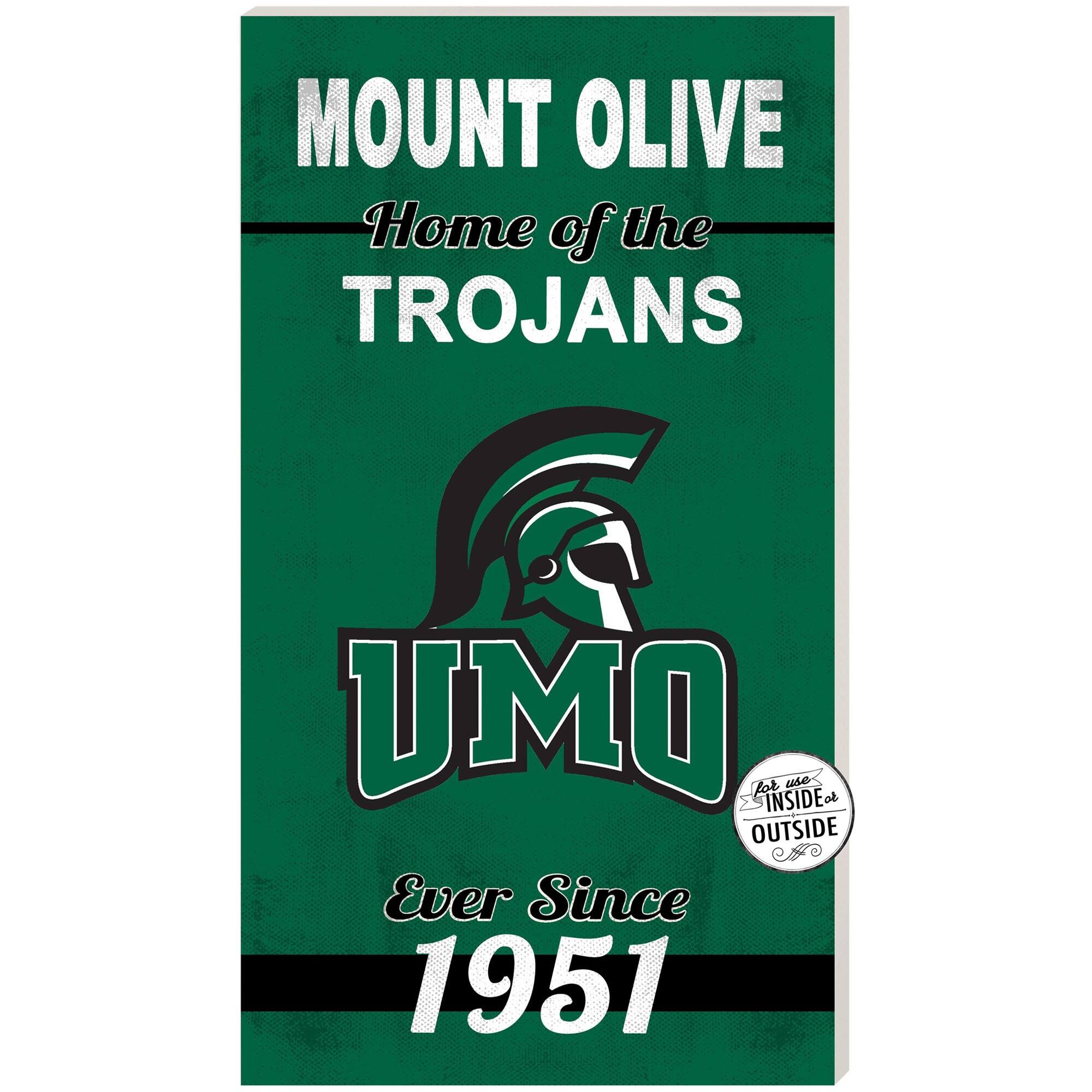 Mount Olive Trojans 11'' x 20'' Indoor/Outdoor Home Of The Sign