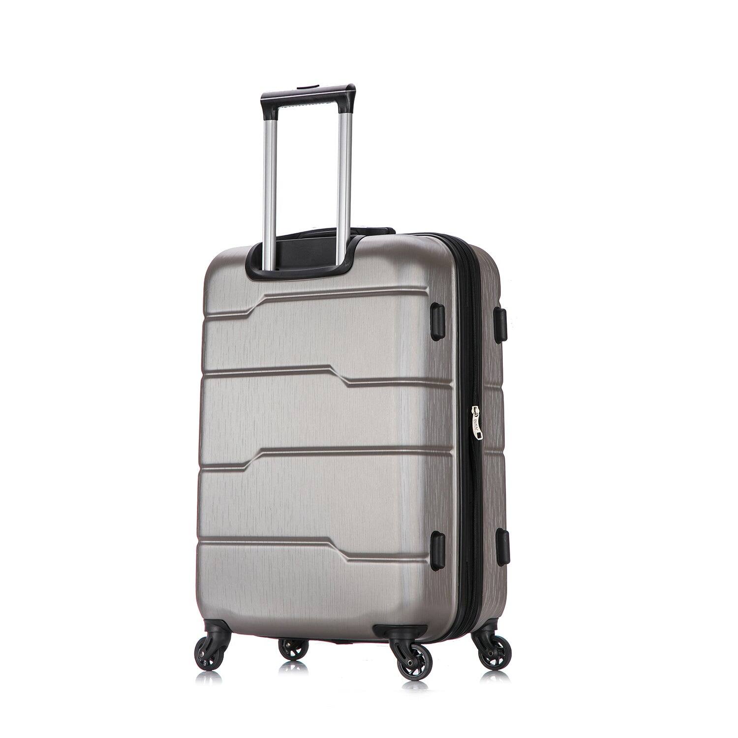 Alt View 1. DUKAP - Rodez Lightweight Hardside Spinner Luggage 24" - SILVER.