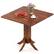 Front. Costway - Square Dining Table with Pedestal Base 33" Wooden Kitchen Table for 2-4 People - Brown.