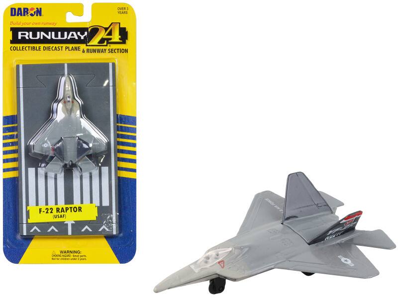 OVER 3 DARON YEARS Build your own runway RUNWAY 24 COLLECTIBLE DIECAST PLANE & RUNWAY SECTION

F-22 RAPTOR (USAF)

WARNING: CHOKING HAZARD Small parts. Not for children under 3 years.