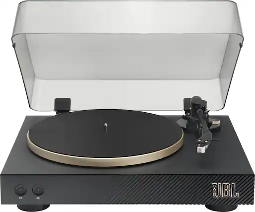 Front. JBL - JBL Spinner BT Hi-Res Bluetooth Turntable - Black.