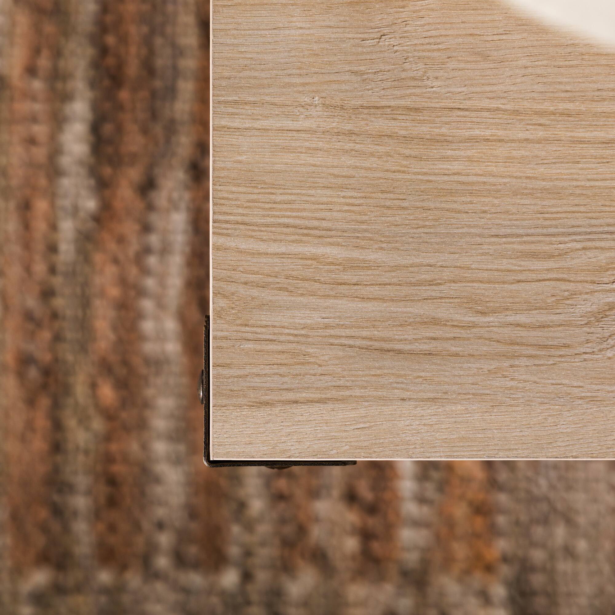 Alt View 19. Walker Edison - Farmhouse Metal Accent Side Table - White Oak.