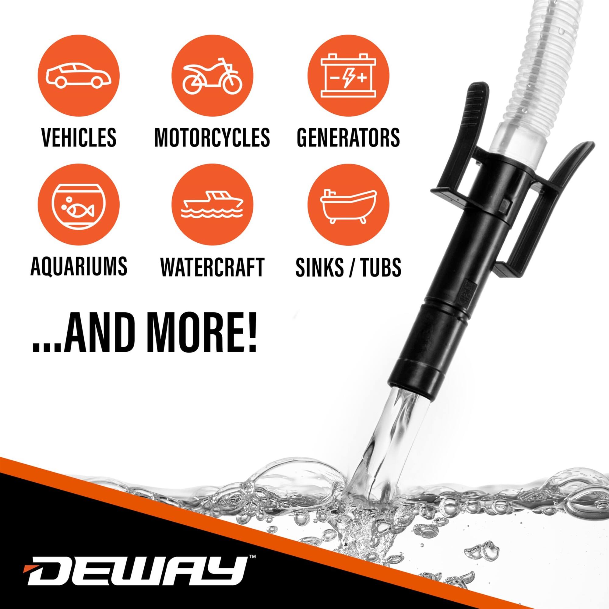 VEHICLES, MOTORCYCLES, GENERATORS, AQUARIUMS, WATERCRAFT, SINKS/TUBS, ...AND MORE! DEWAY