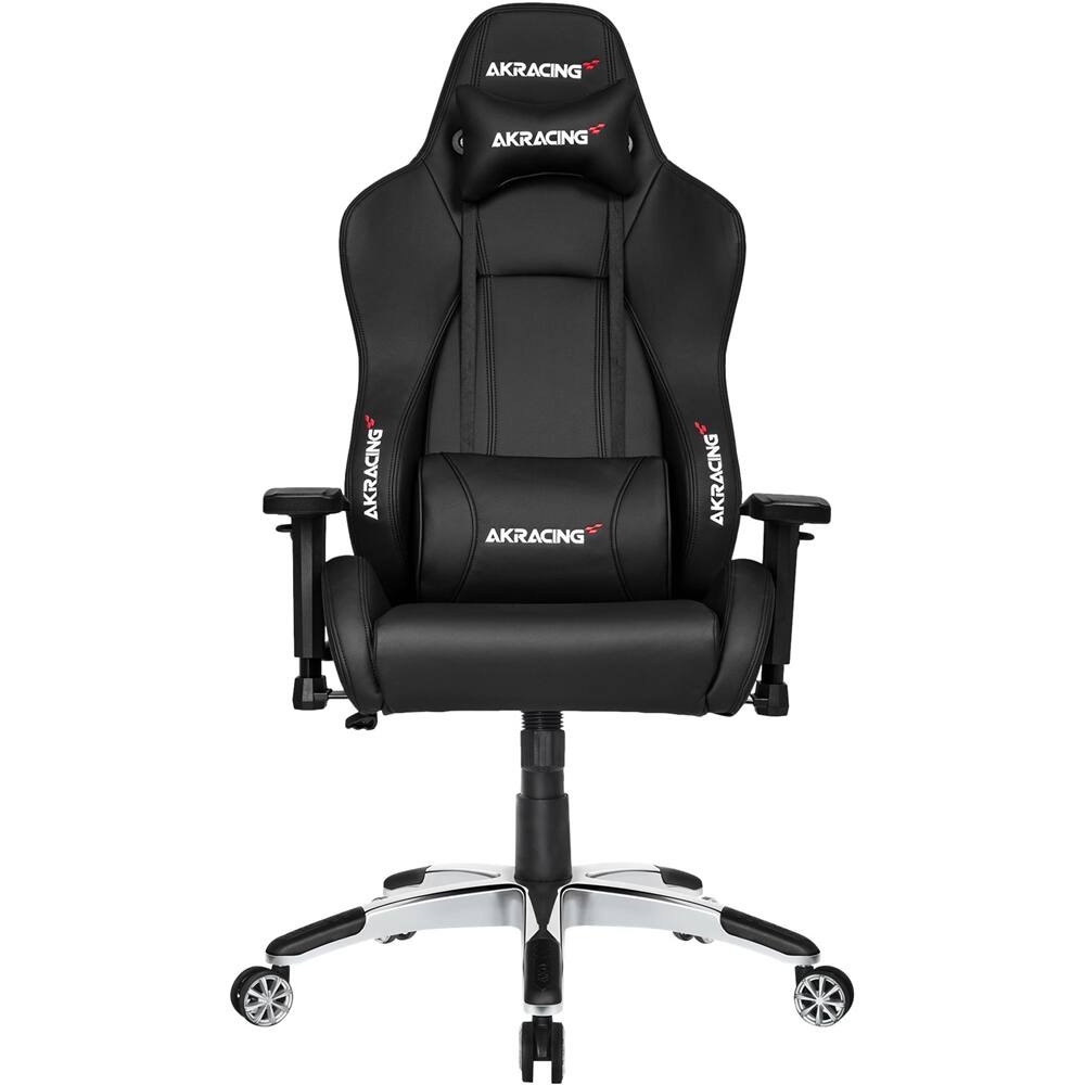 Front. AKRACING - PREMIUM Gaming Polyurethane Leather and High-Density Molded Foam Chair - Black.
