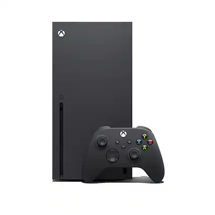 Front. Microsoft - Xbox Series X 1TB Console with Xbox Wireless Controller - 4K Gaming - 120FPS - Carbon Black.