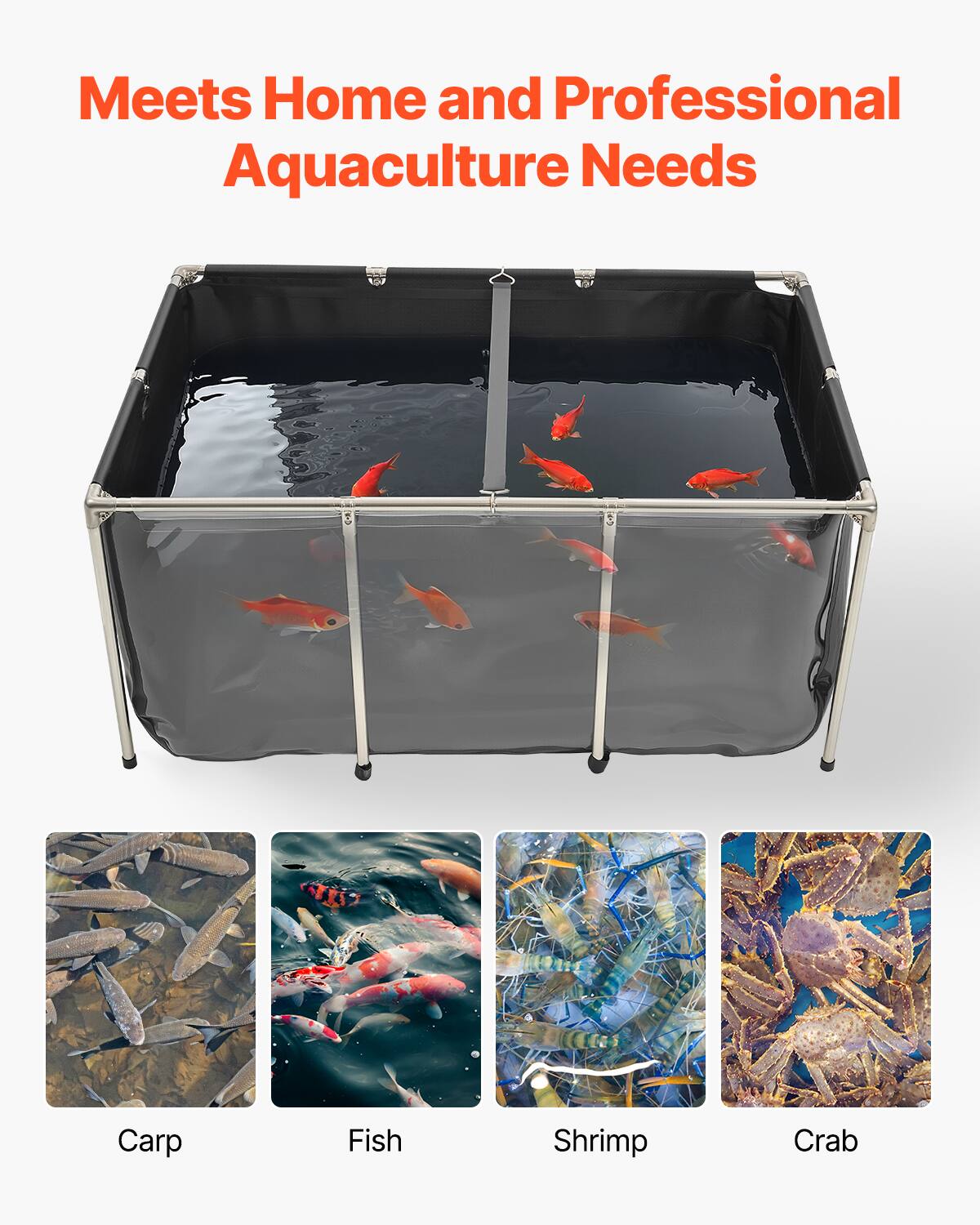 Meets Home and Professional Aquaculture Needs

Carp  
Fish  
Shrimp  
Crab