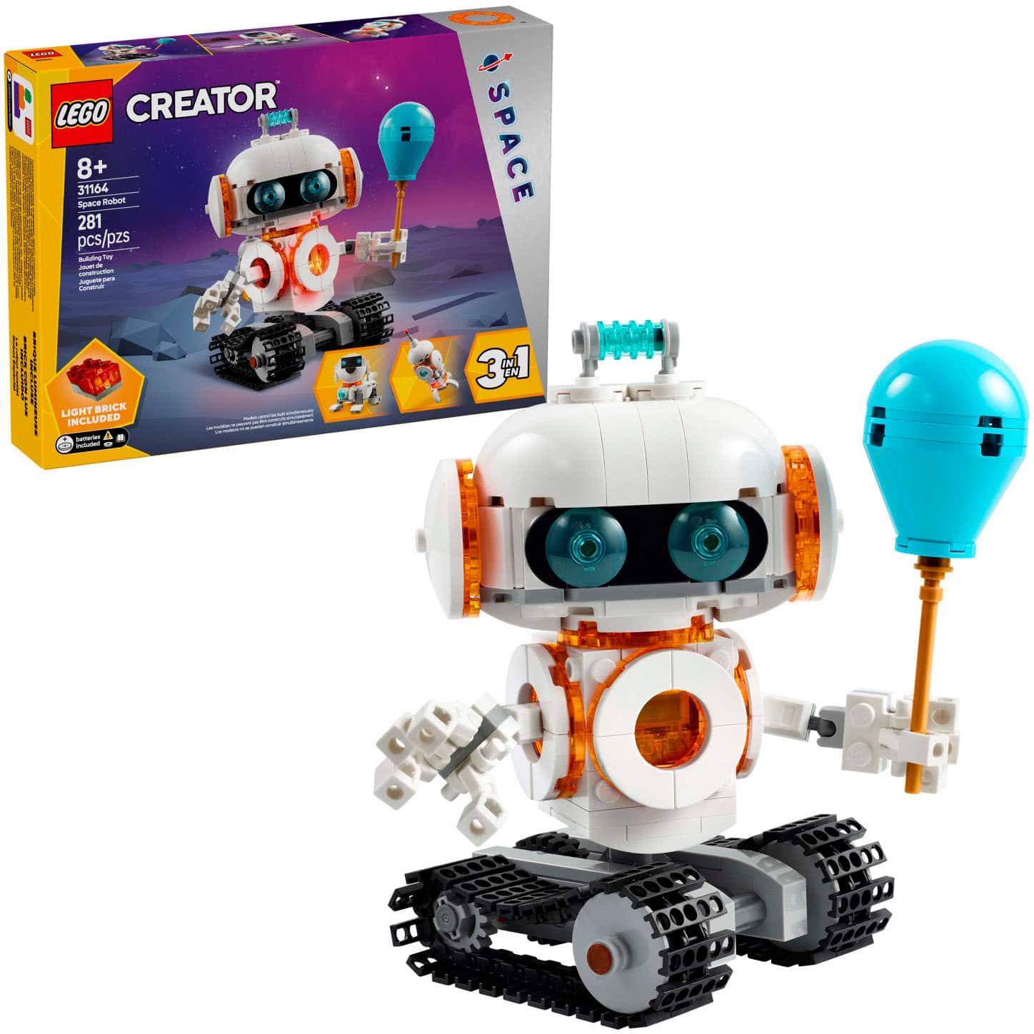 LEGO CREATOR 10 1 8+ 31164 Space Robo 281 pcs/pzs 1 nec - - - . Apuae - DRnn naN ! | w www.ant2.vcodmm aUe LIGHT BRICK - - - : INCLUDED . - - A - - - B n SPACE 31 K