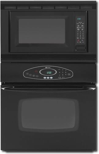 Front Standard. Maytag - 30" Single Electric Wall Oven with Built-In Microwave - Black.
