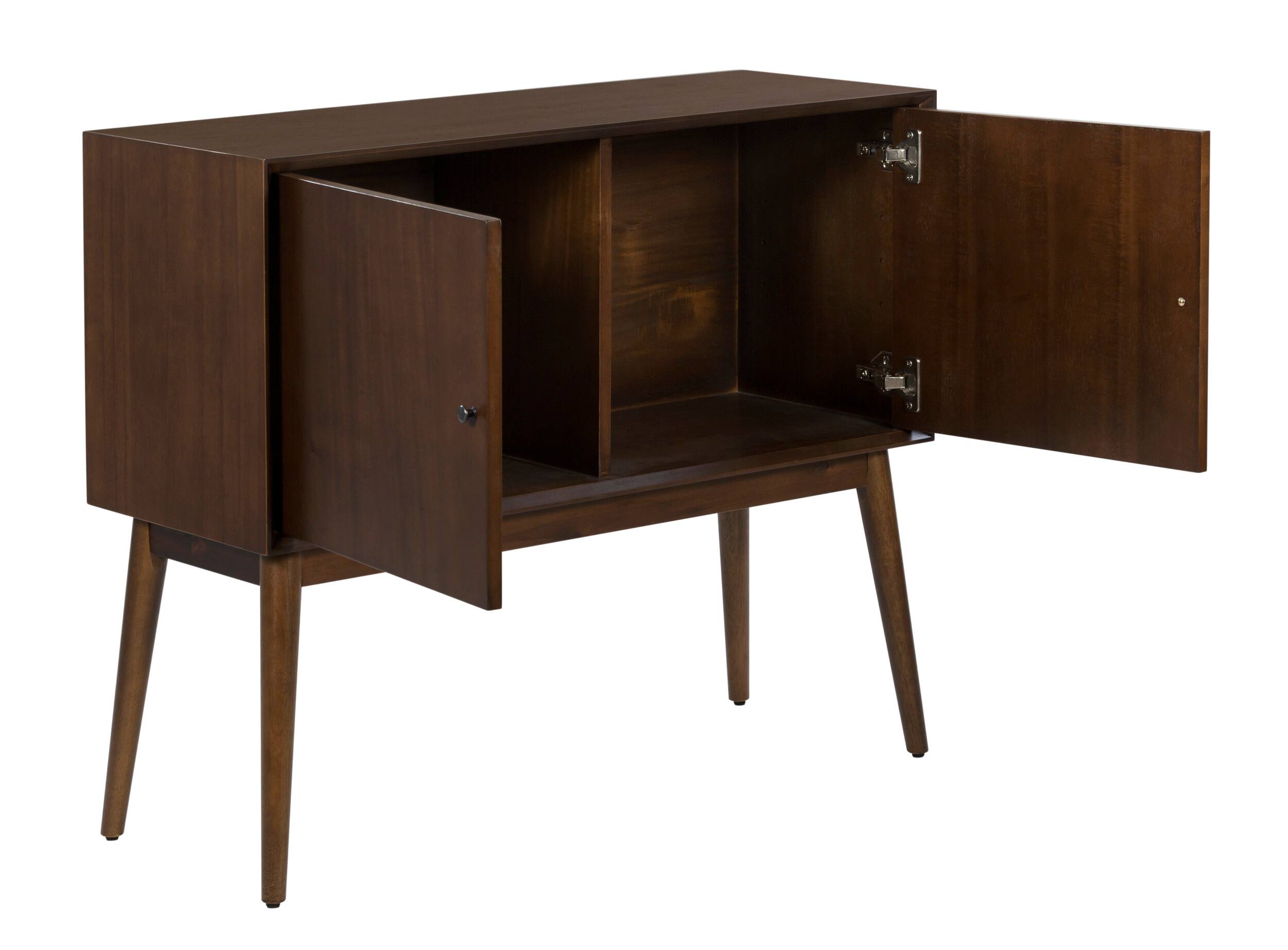 Alt View 12. Adore Decor - Brookline Classic 2-Door Cabinet - Walnut Brown.