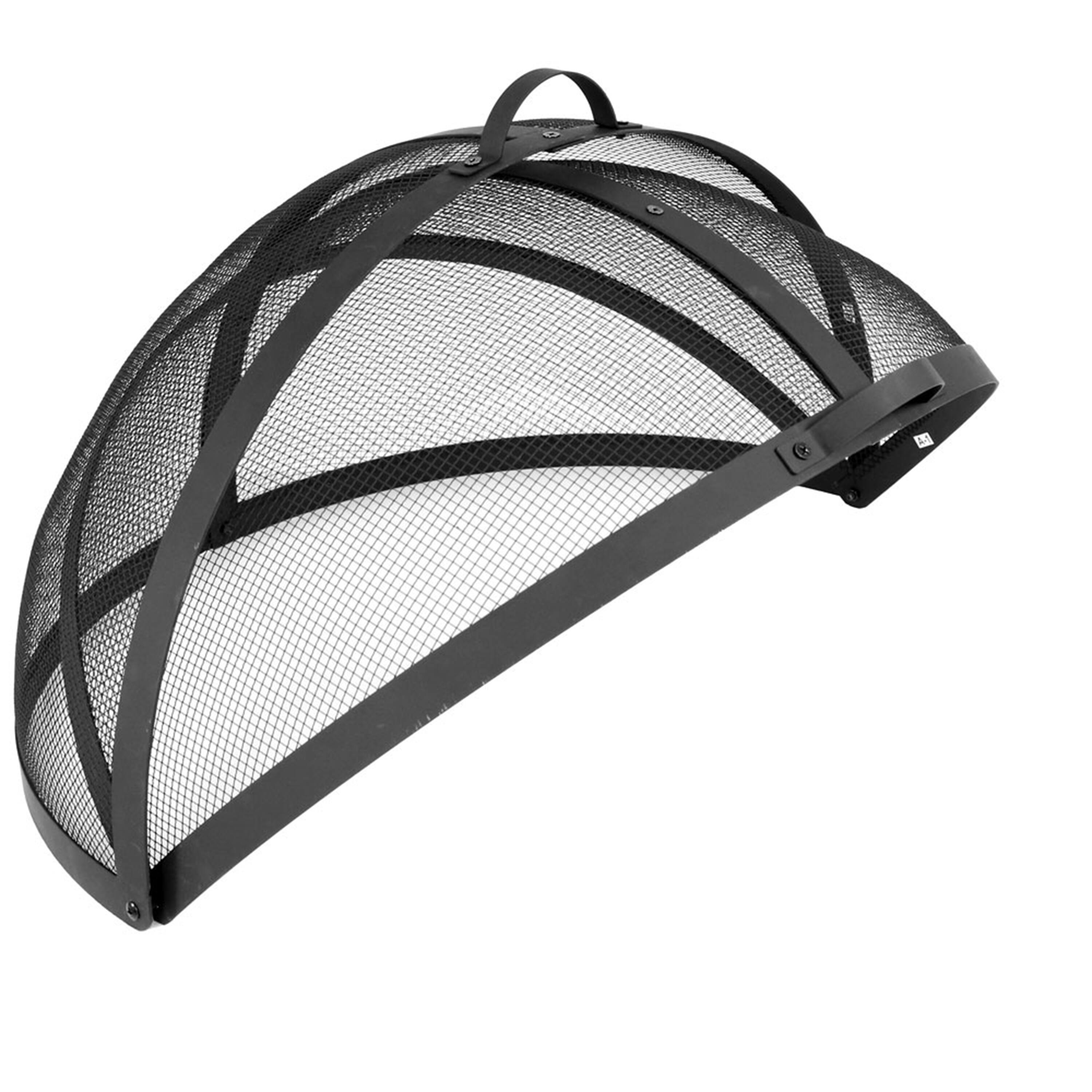 Alt View 8. Sunnydaze - 22 in Easy Access Steel Fire Pit Spark Screen - Black.