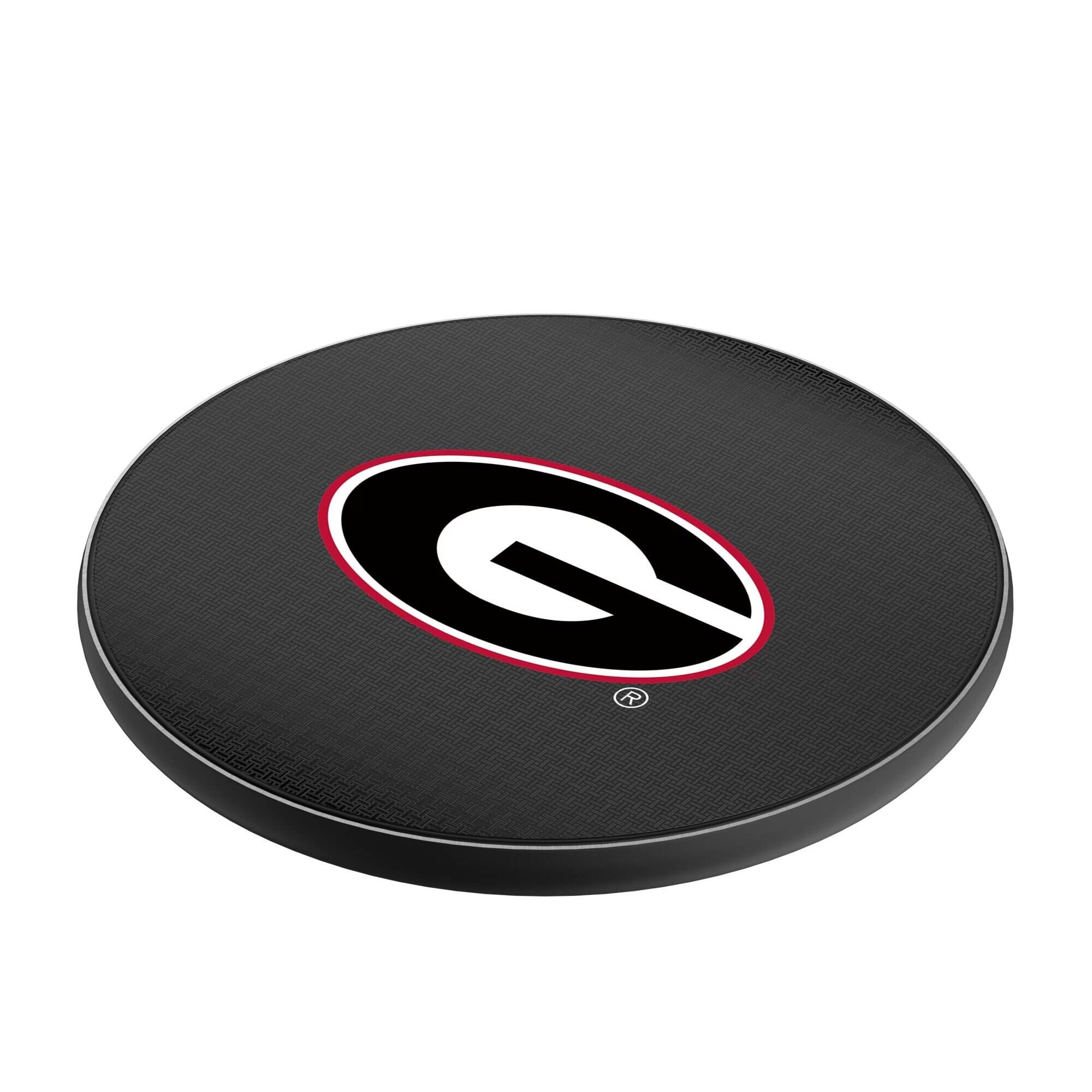 Alt View 1. Keyscaper - Georgia Bulldogs 15 Watt Wireless Induction Charger - Black.
