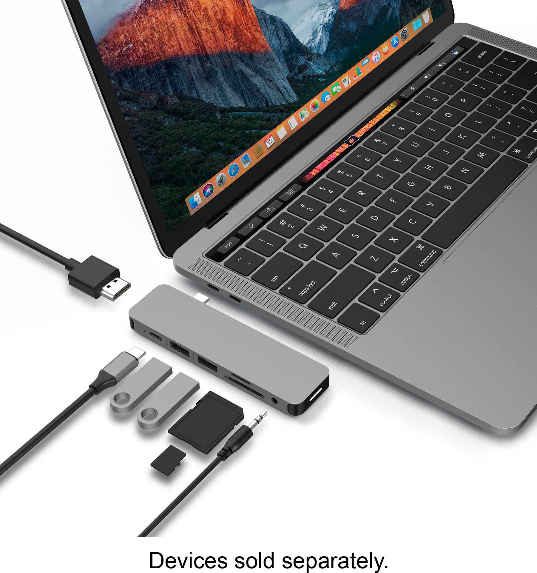 Best Buy: Hyper HyperDrive 7-Port USB C Hub USB-C Docking Station for Apple  MacBook Pro and Air Space Gray GN28B-GRAY