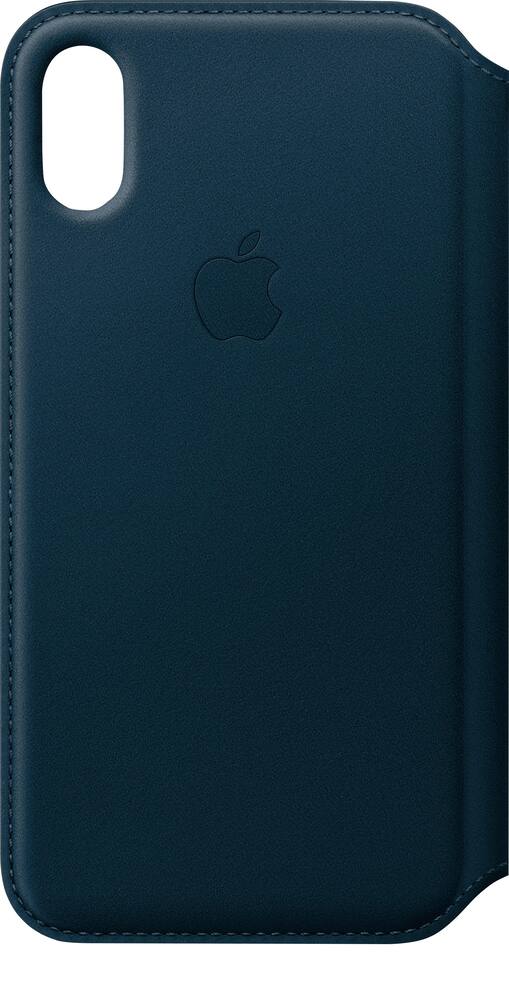 apple - iphone x leather folio - cosmos blue apple - iphone x leather folio - cosmos blue