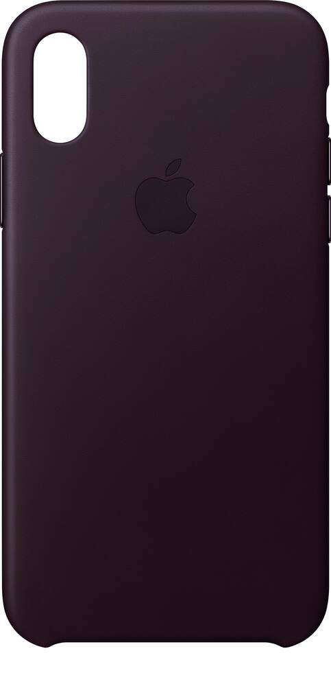 apple - iphone x leather case - dark aubergine apple - iphone x leather case - dark aubergine