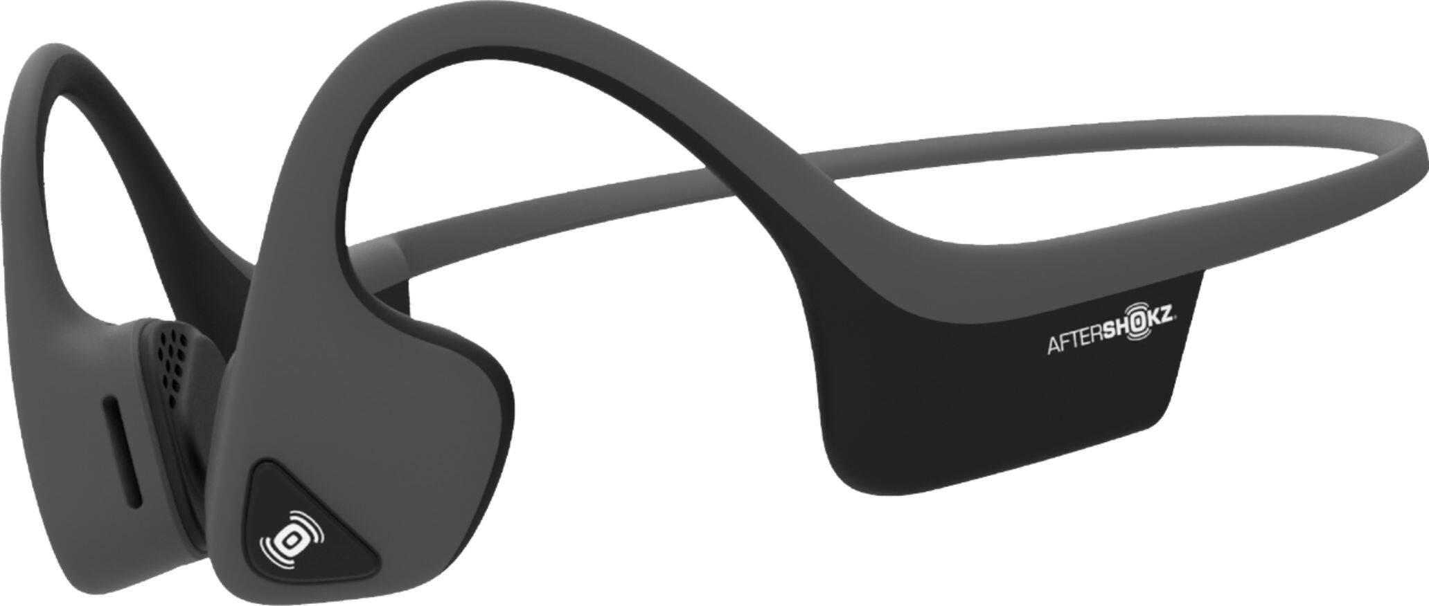 Angle View: AfterShokz - Aeropex Wireless Bone Conduction Open-Ear Headphones - Cosmic Black