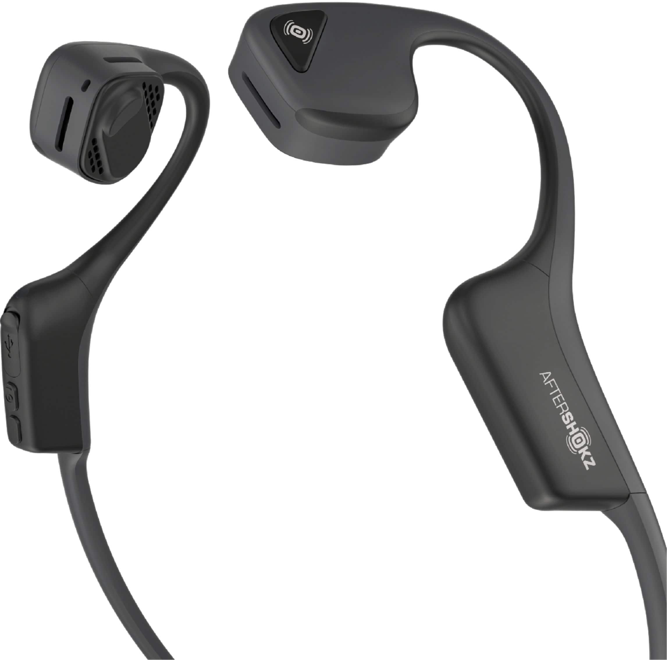 Alt View 11. AfterShokz - Air Wireless Bone Conduction Open-Ear Headphones - Slate Gray.