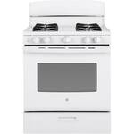GE - 4.8 Cu. Ft. Freestanding Gas Range - White - Front_Standard