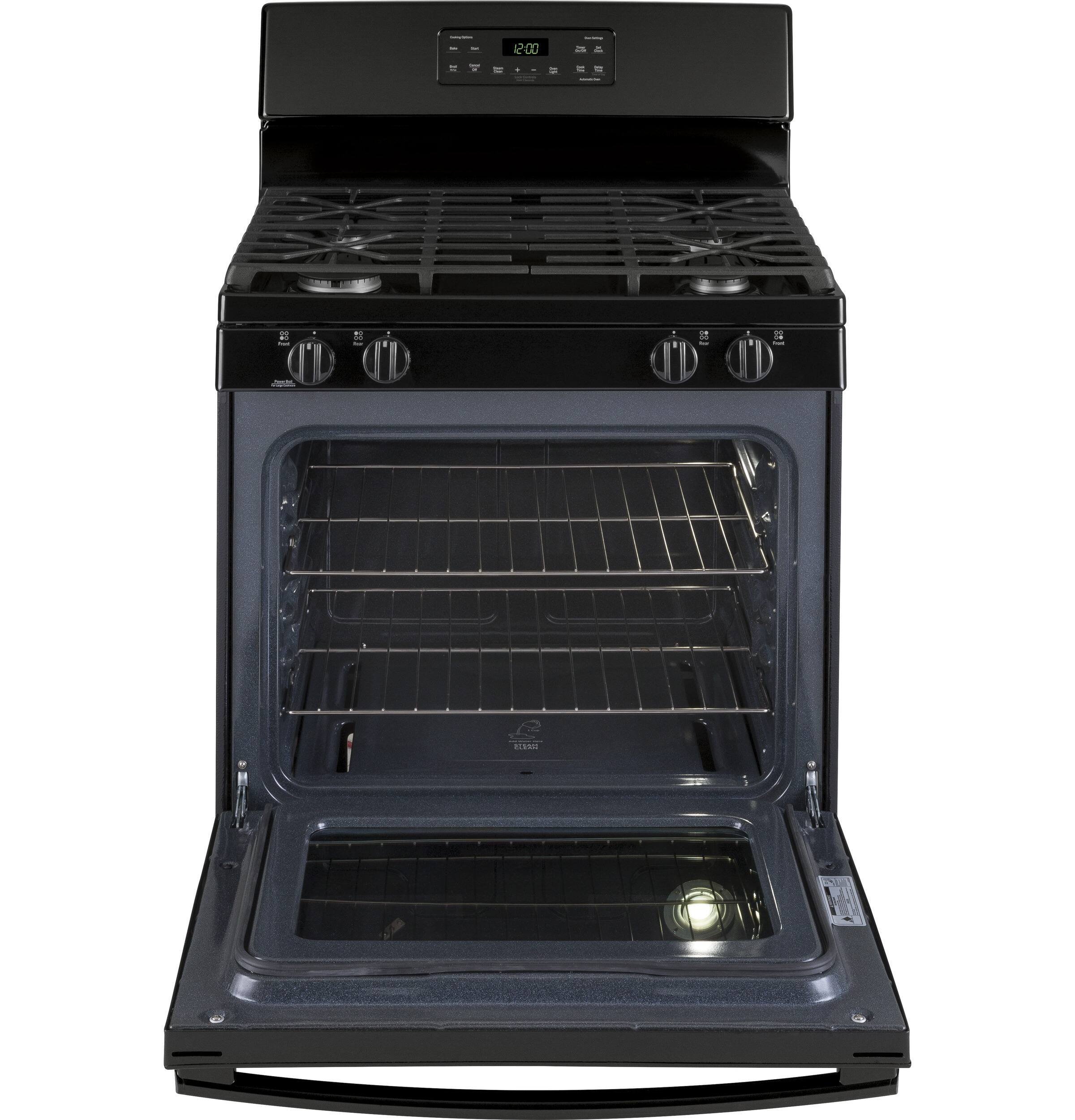 Best Buy GE 5.0 Cu. Ft. Freestanding Gas Range Black JGBS62DEKBB
