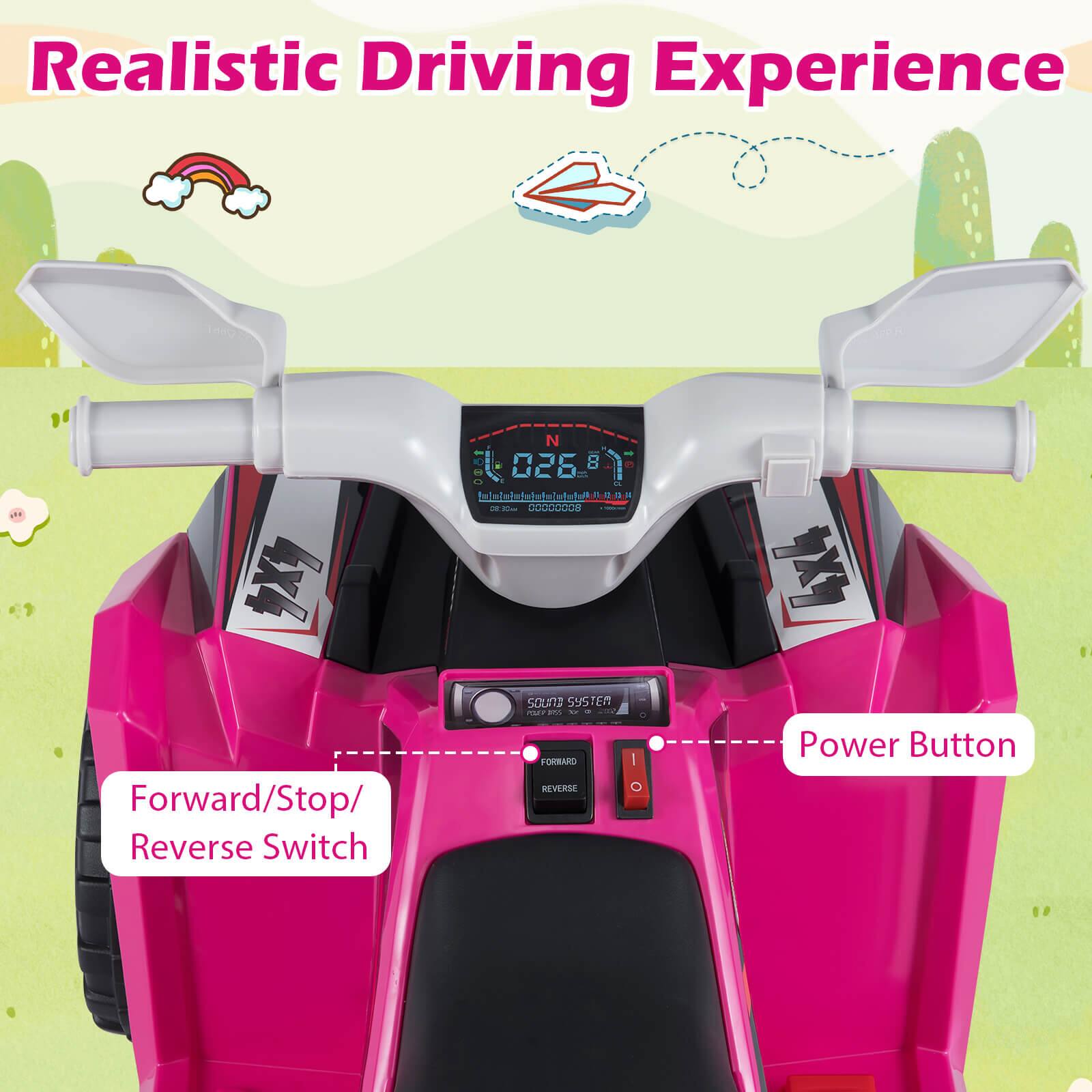 Realistic Driving Experience

Forward/Stop/Reverse Switch

Power Button