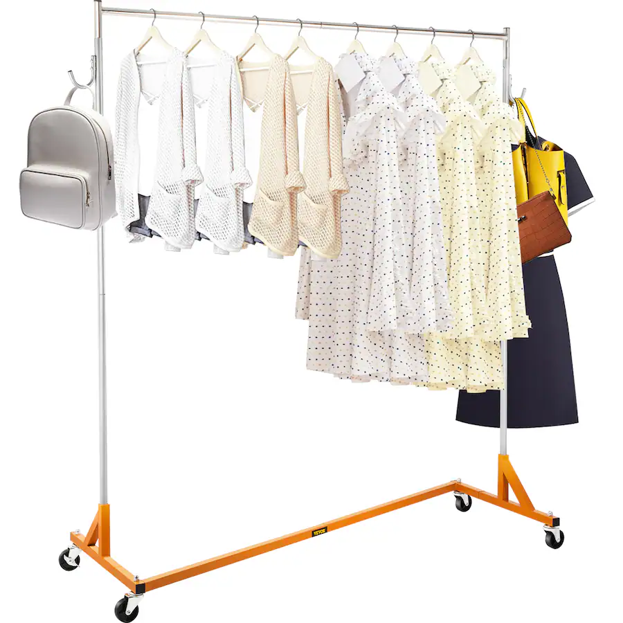 Z Rack Base VEVOR Z Rack, Industrial Grade Z Base Garment Rack, Rolling Z Garment ...