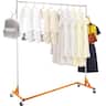 VEVOR - Z Rack, Industrial Grade Z Base Garment Rack, Rolling Z Garment Rack, Sturdy Steel Z Base Clothing Rack - Orange