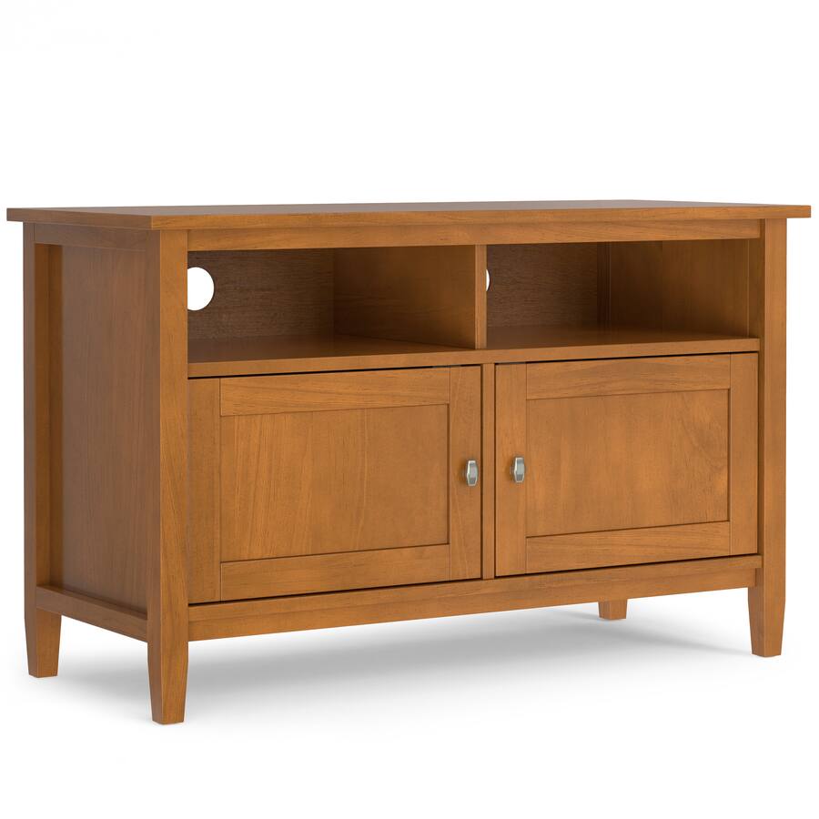 Simpli Home Warm Shaker SOLID WOOD 42 inch Wide Transitional TV Media ...