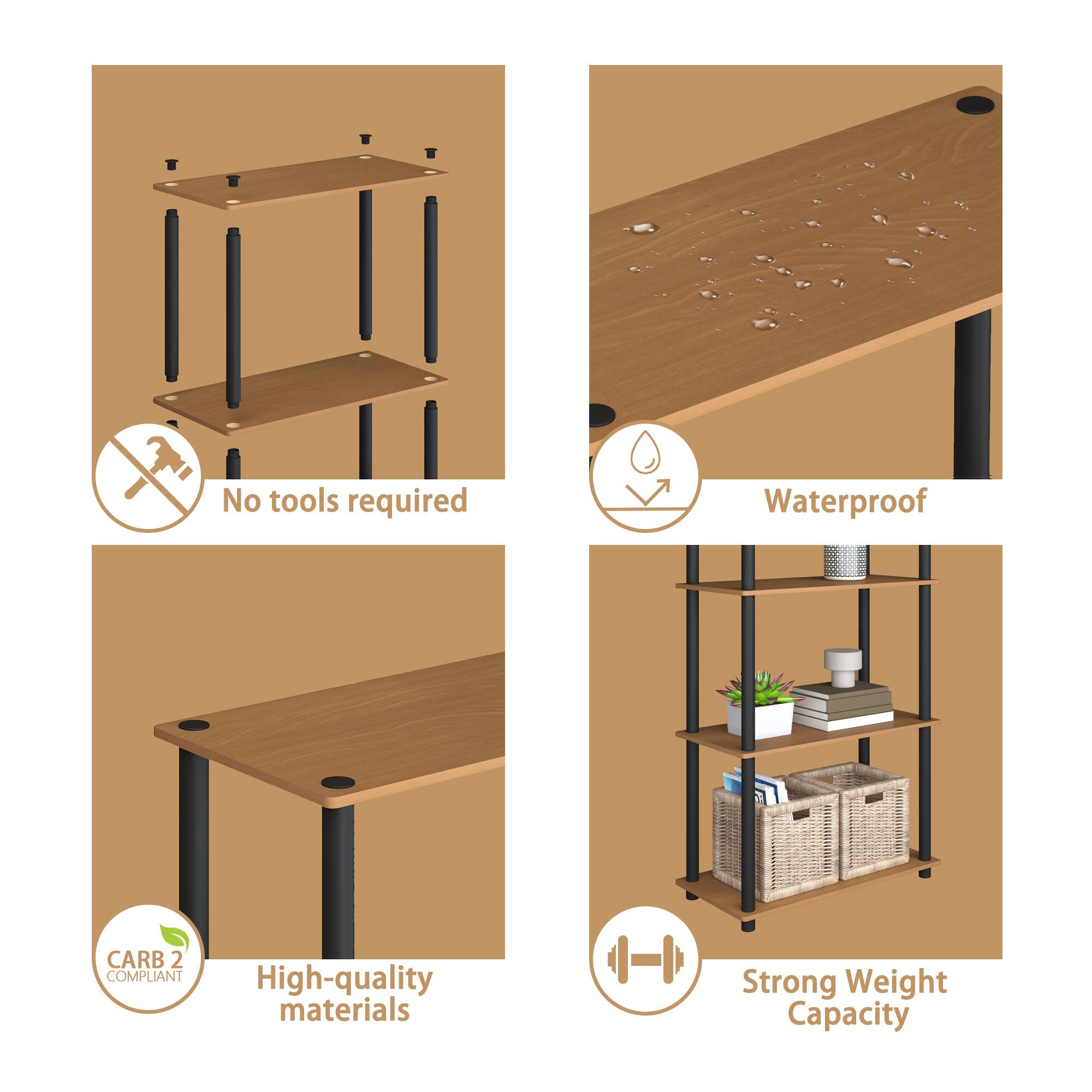 - No tools required
- Waterproof
- CARB 2 COMPLIANT
- High-quality materials
- Strong Weight Capacity