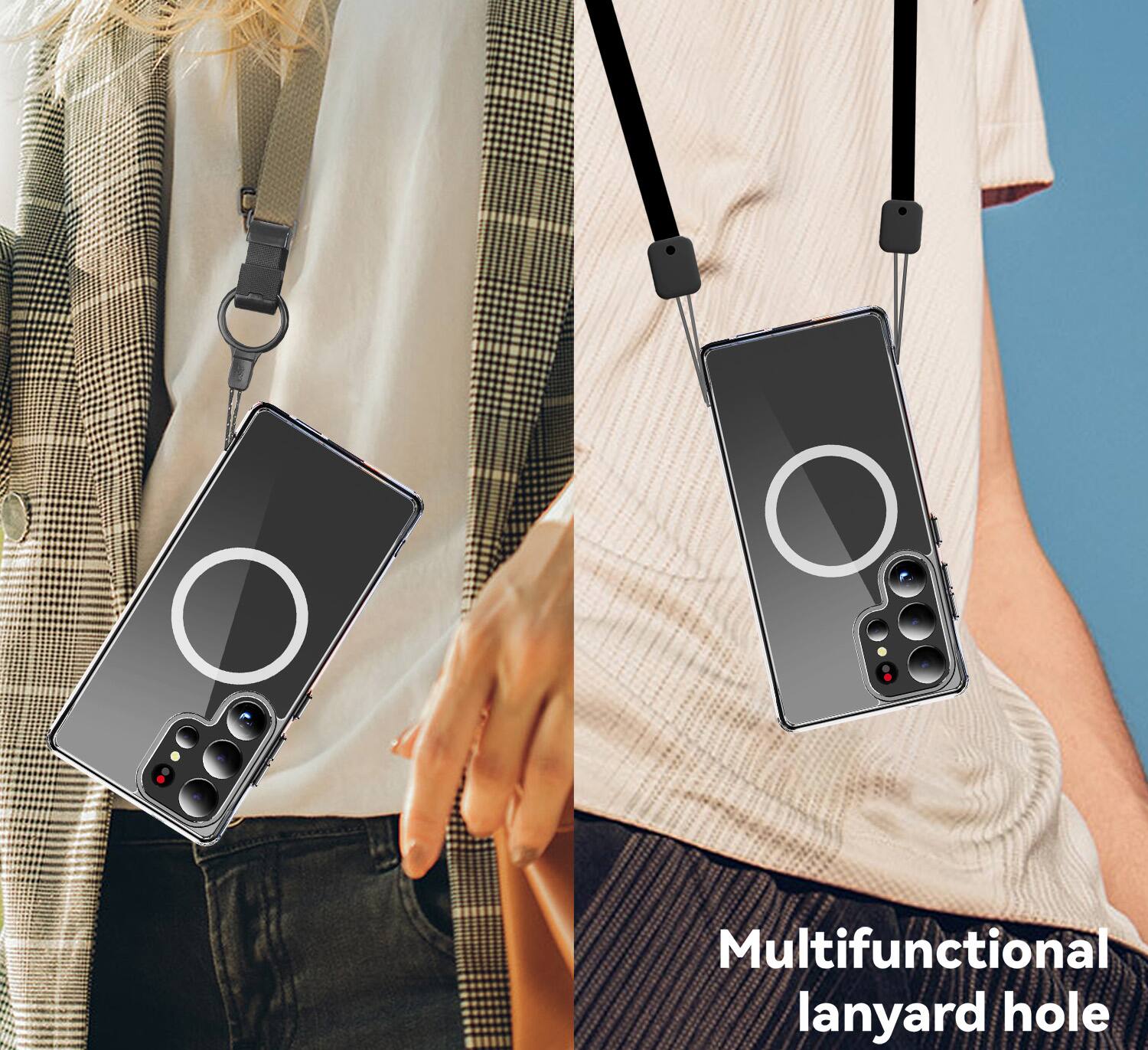 Multifunctional lanyard hole