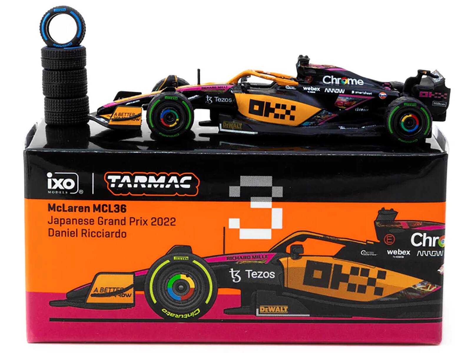 Mini GT McLaren MCL36 #3 Daniel Ricciardo Formula One F1 