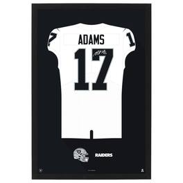 Sporticulture - Davante Adams Las Vegas Raiders Away Jersey Framed Art Print - White