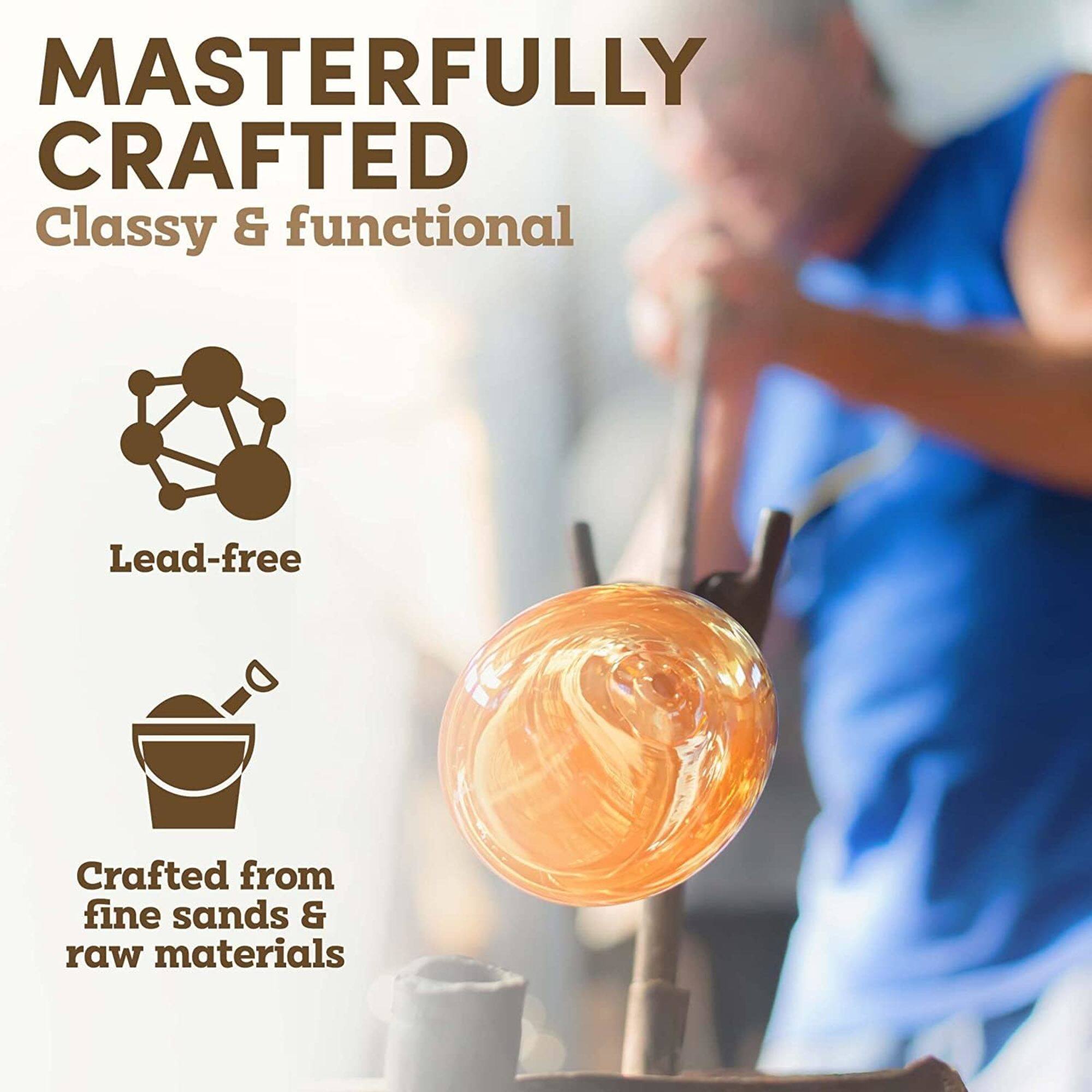 MASTERFULLY CRAFTED  
Classy & functional  
Lead-free  
Crafted from fine sands & raw materials