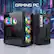 Left. STGAubron - STGAubron RGB Desktop PC Computer, AMD Ryzen 5 3400G up to 4.2GHz, 16G DDR4 RAM, 512G SSD, WiFi 6 & BT 5.2, Win11 Home - Black.