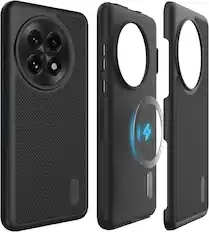 Front. TUDIA - TUDIA MergeGrip for OnePlus 13 Case 5G 2025 Magsafe Compatible - Black - Magnetic Black.