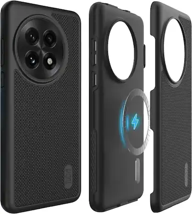 Front. TUDIA - TUDIA MergeGrip for OnePlus 13 Case 5G 2025 Magsafe Compatible - Black - Magnetic Black.