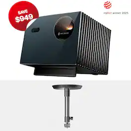Valerion - VisionMaster Pro2-NB 4K Triple-Laser Projector 3000 ISO lm ,15000:1 Contrast with Adjustable Ceiling Mount Bundle - Nocturne Blue