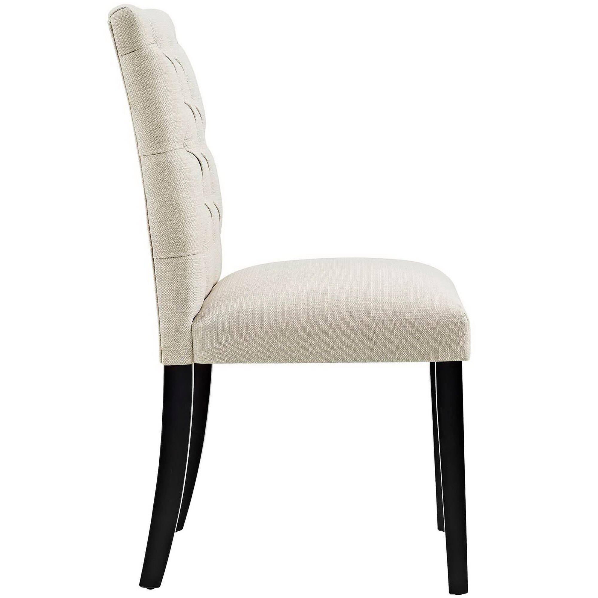 Angle. Modway - Duchess Button Tufted Fabric Dining Chair by Modway - Brown.