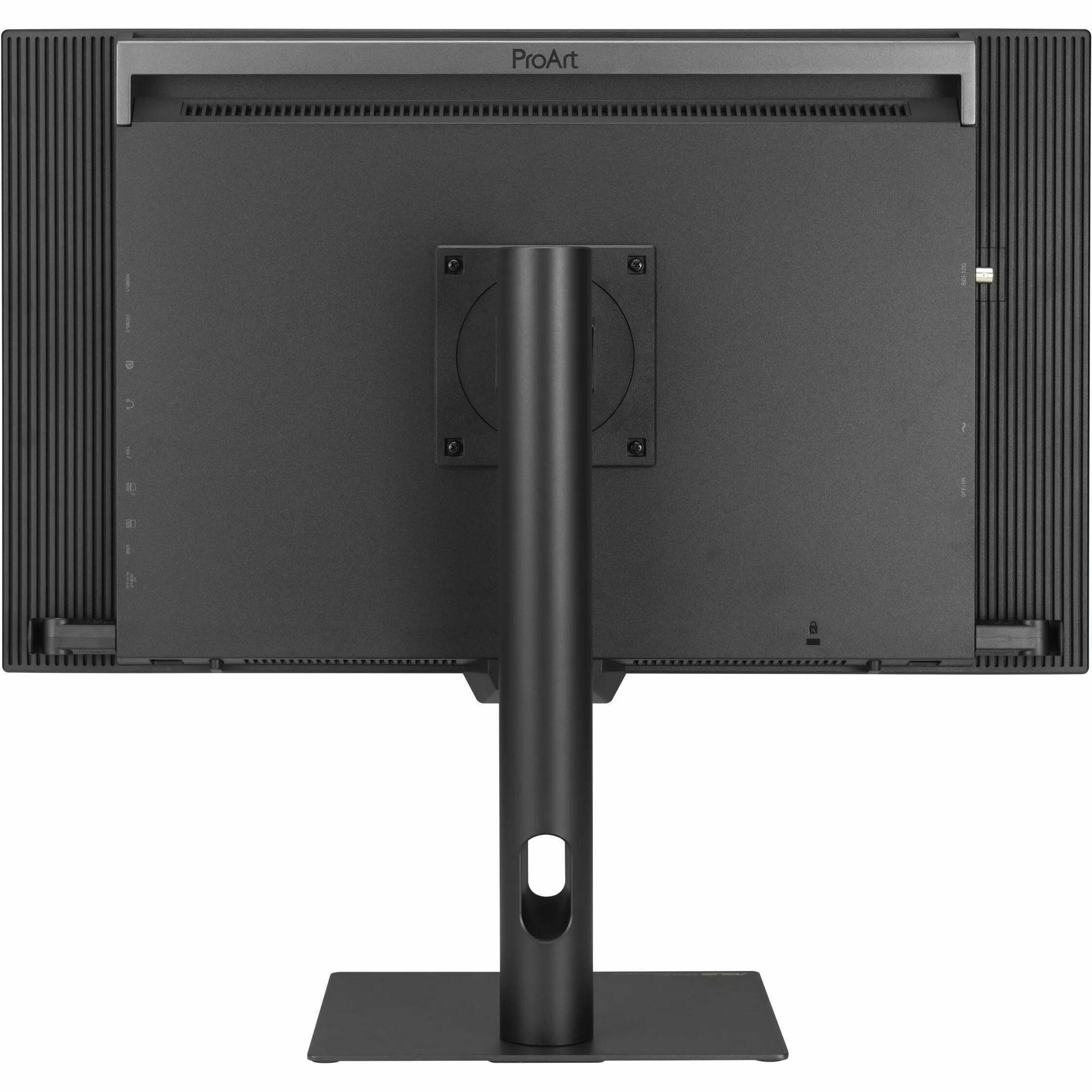 Back. ASUS - ASUS ProArt PA27USD 27" 4K QD OLED Monitor, 240Hz, 99% DCI-P3, Delta E<1, HDR, 12G SDI, Thunderbolt 4 - Black.