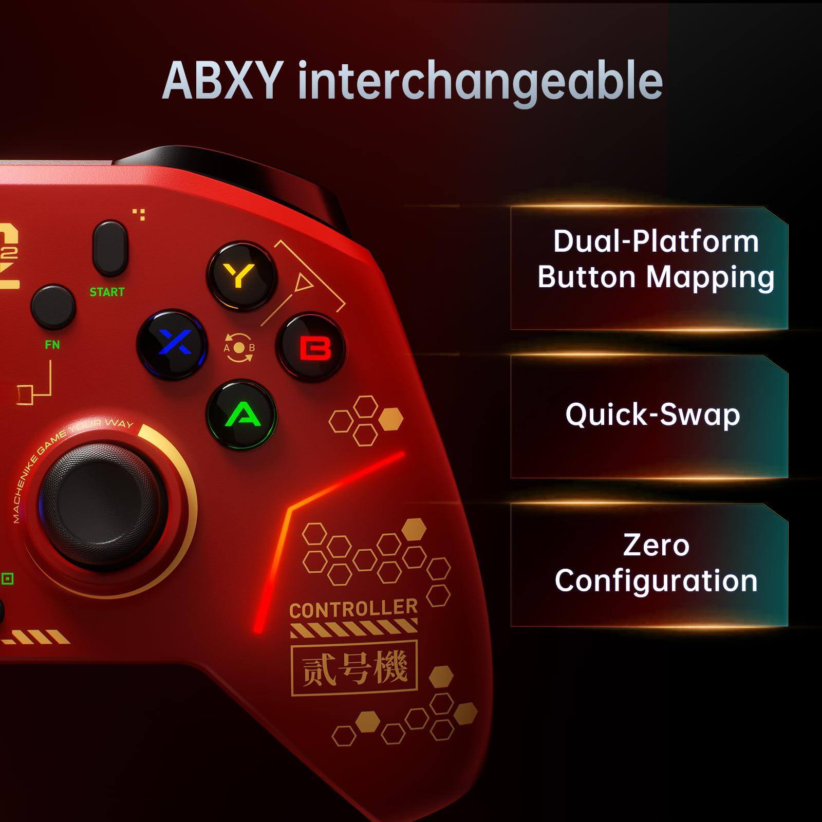 ABXY interchangeable

Dual-Platform Button Mapping

Quick-Swap

Zero Configuration