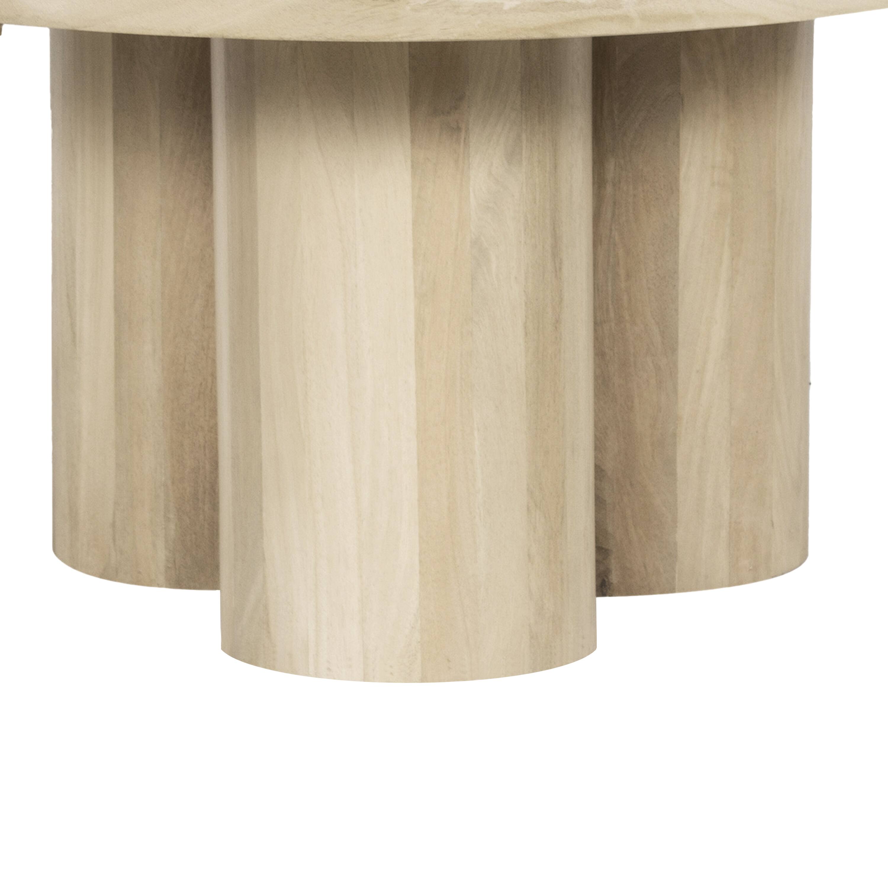 Alt View 5. Manhattan Lane - Hazel Coffee Table with 3 Pillar Legs, 35.5 Inch Round Top - Brown.