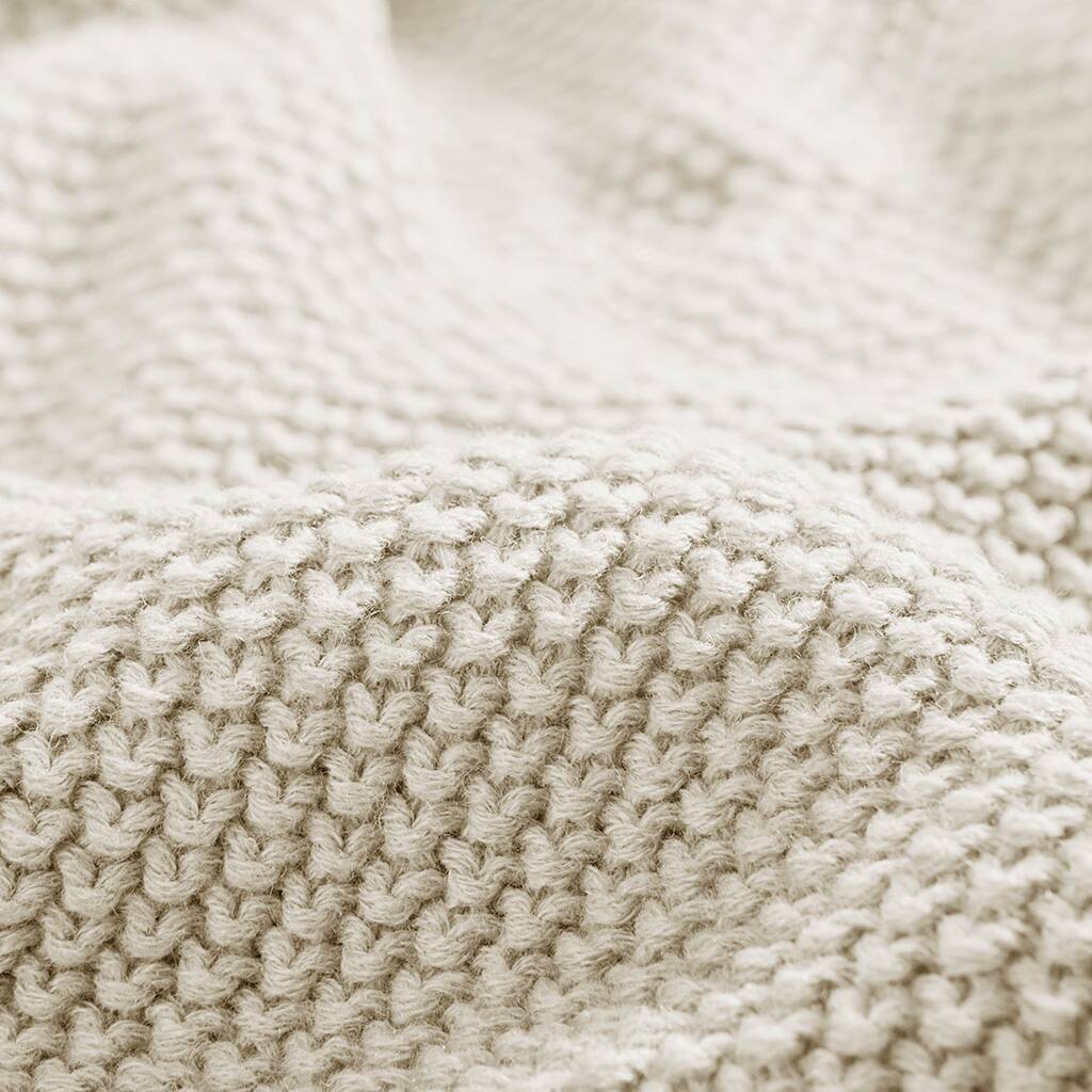 Alt View 5. Gracie Mills - Gracie Mills Lessie Classic Knit Cottage Blanket - Ivory.
