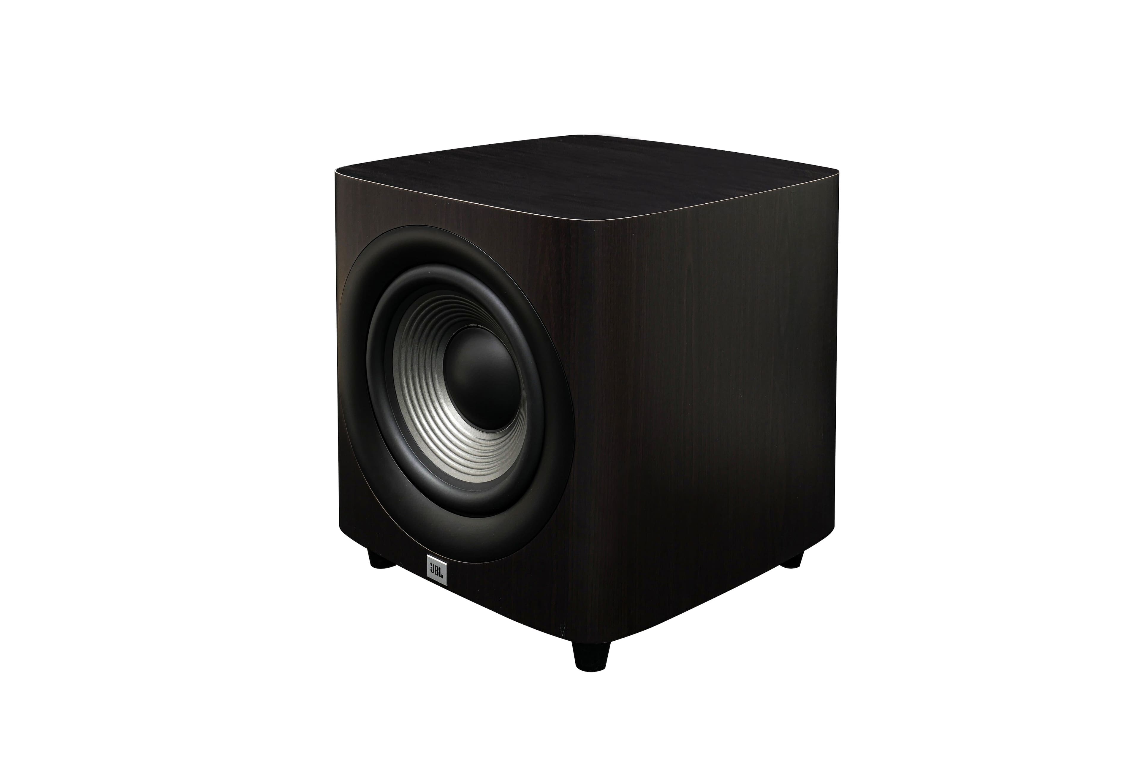 Left. JBL - Studio 660P 12" 1000W Subwoofer - Dark Wood.