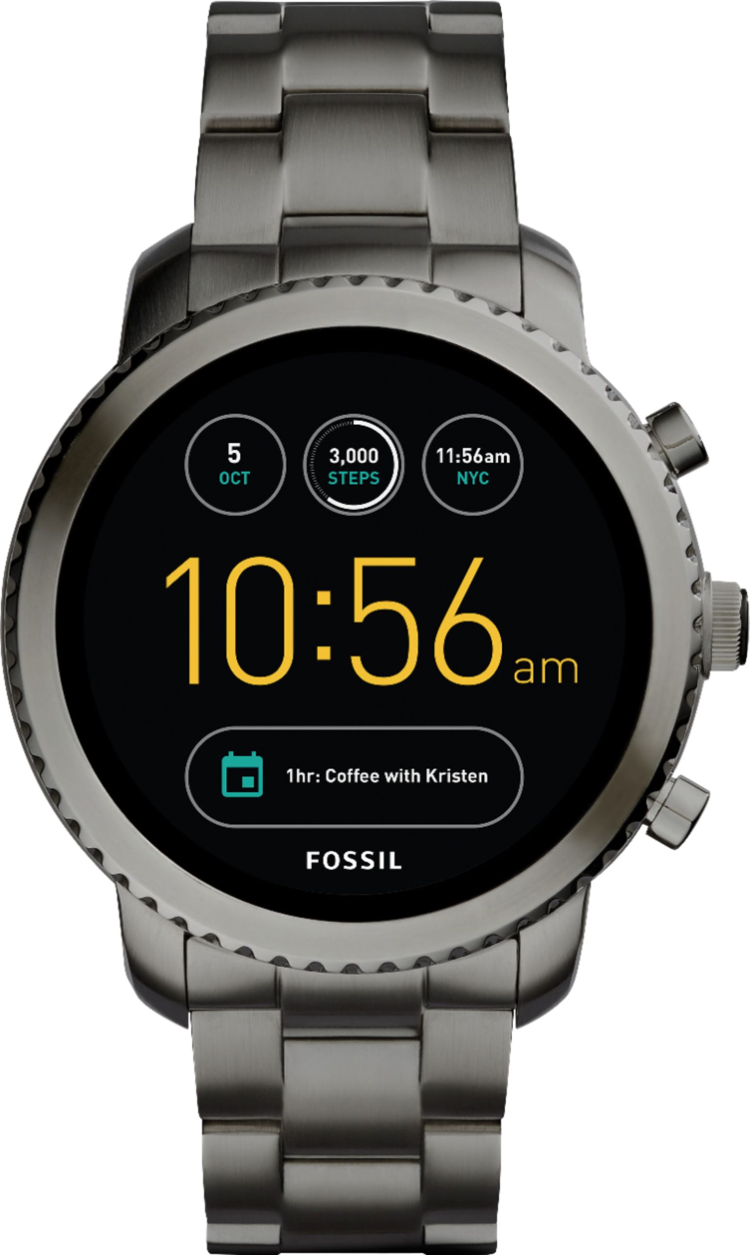 Fossil Gen 3 Explorist Smartwatch 46mm Stainless Steel Smoke FTW4001 - Best  Buy