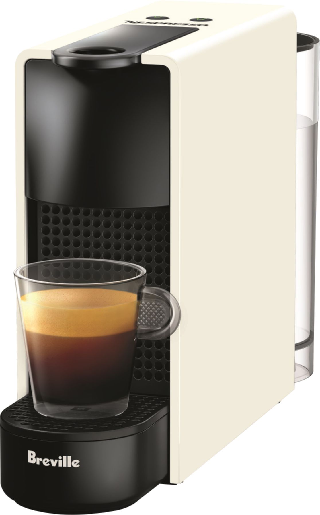 journalist afgår volleyball Nespresso Breville Essenza Mini Espresso Machine with 19 bars of pressure  and Aeroccino Milk Frother Pure White BEC250WHT1AUC1 - Best Buy