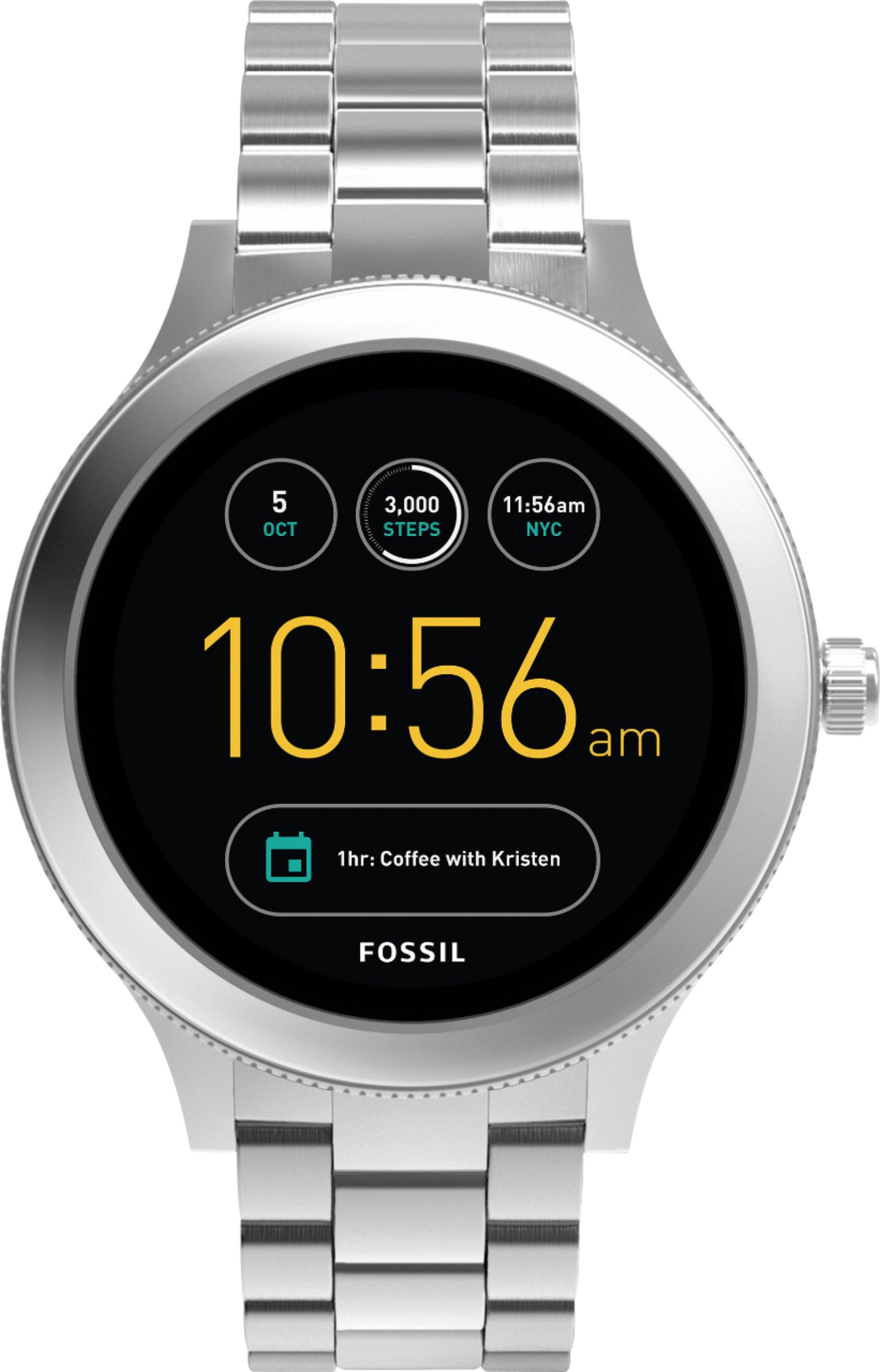 Fossil Q Venture 3 Smartwatch 42mm Stainless Steel FTW6003 - Best Buy
