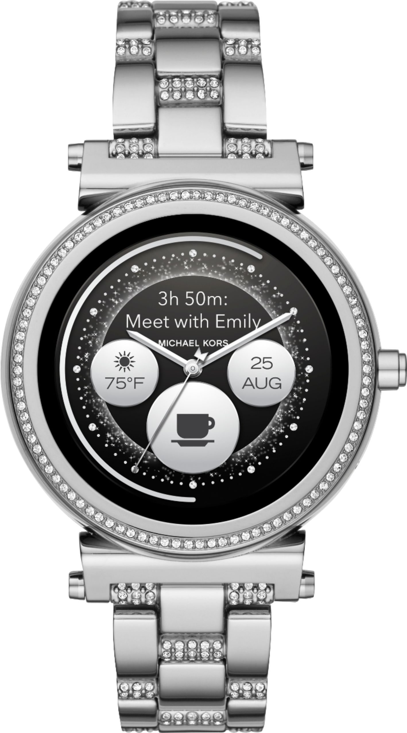 Sociale Studier Kunstneriske Cusco Best Buy: Michael Kors Access Sofie Smartwatch 42mm Stainless Steel Silver  MKT5036