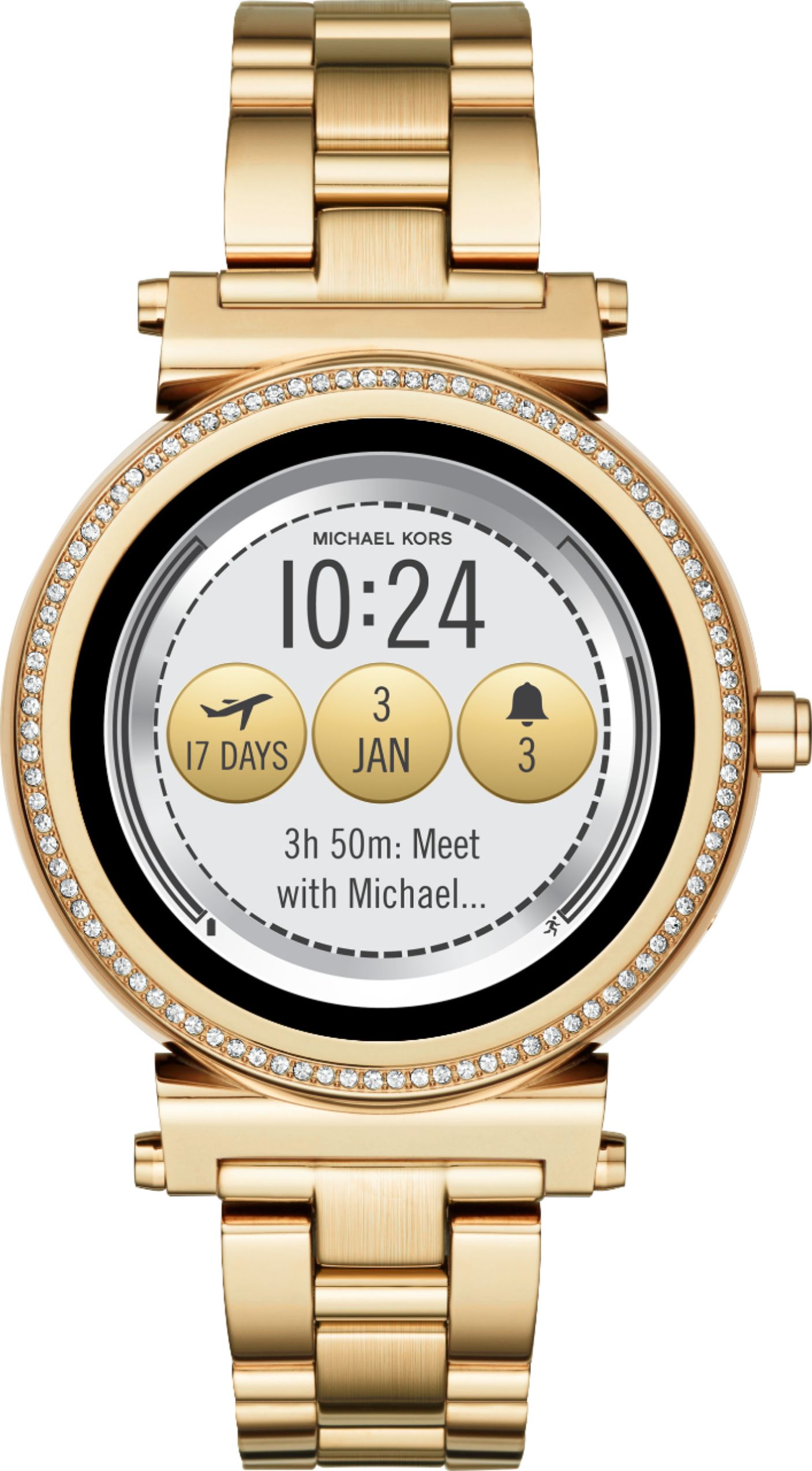 Best Buy: Michael Kors Access Sofie Smartwatch 42mm Stainless Steel Gold  Tone MKT5021