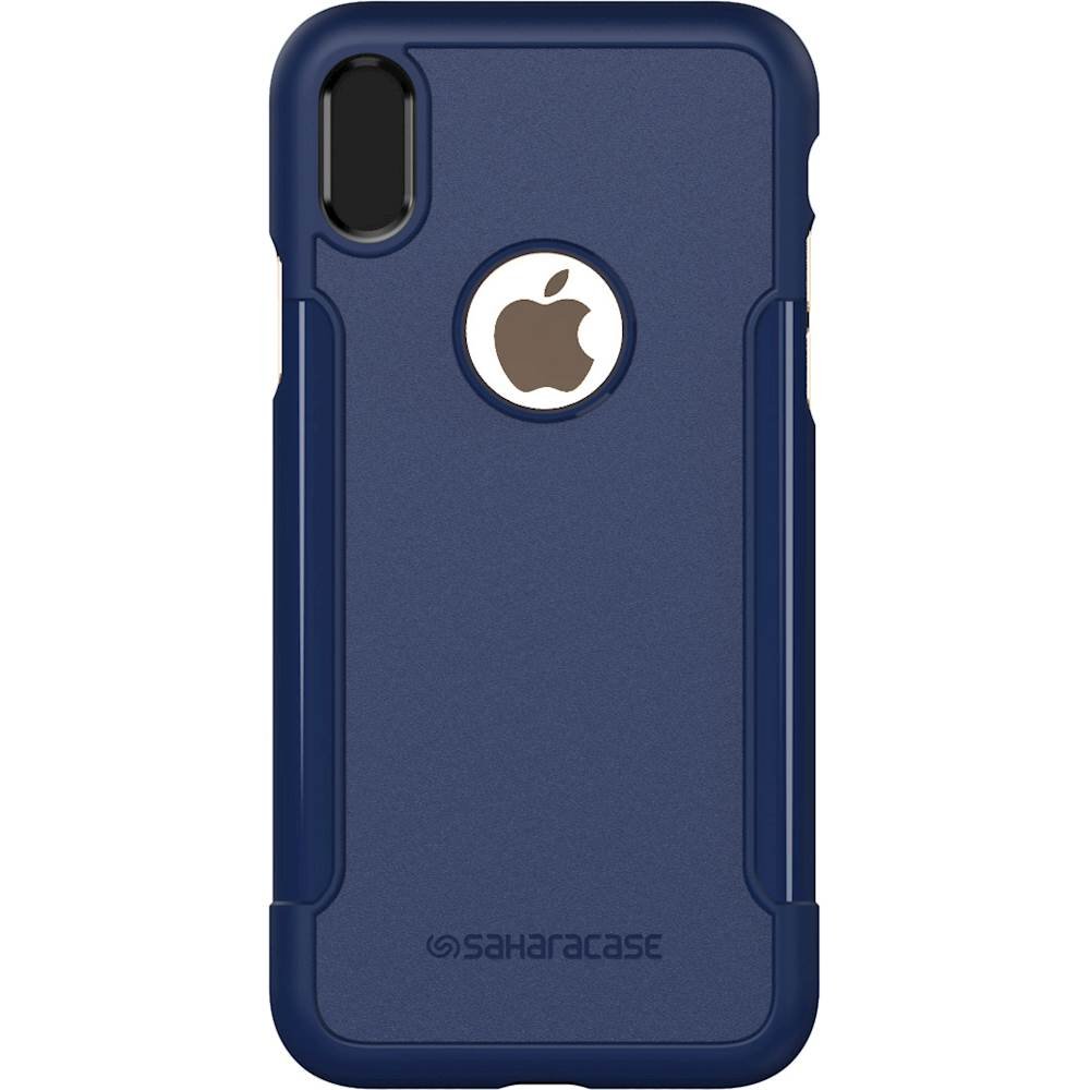 classic case with glass screen protector for apple iphone x and xs - navy