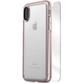 Front Zoom. SaharaCase - Clear Case with Glass Screen Protector for Apple iPhone X and XS - Rose Gold.