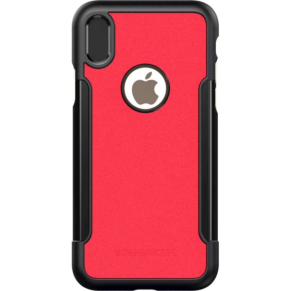 classic case with glass screen protector for apple iphone x and xs - viper red
