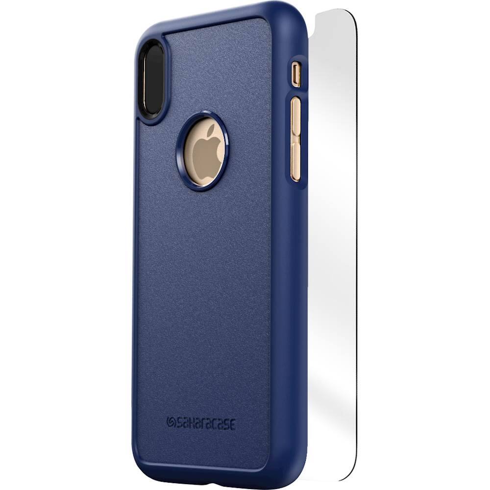 dbulk case with glass screen protector for apple iphone x and xs - navy dbulk case with glass screen protector for apple iphone x and xs - navy